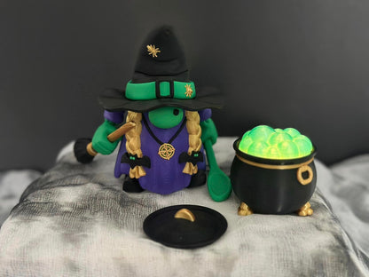 Gnome Witch with Cauldron